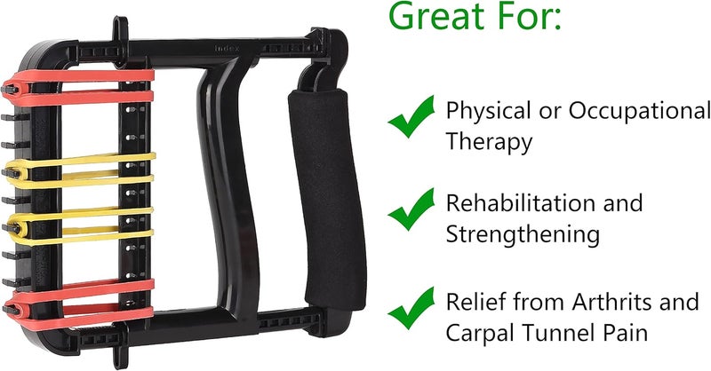 YPCBYNBS Hand Exerciser,Finger Exerciser and Hand Strengthener for Hands,Finger,Wrist,Forearms and Thumbs Therapy,Black - Image 2